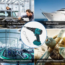 Load image into Gallery viewer, Cordless Electric Rivet Gun Brushless Automatic Blind Tool Skin with 4 Rivets for Makita 18V Li-ion Battery