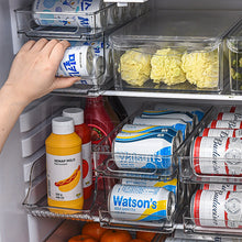 Load image into Gallery viewer, 2 Tiers Stackable Can Holder Rack Beverage Organizer For Kitchen Refrigerator