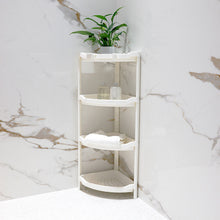 Load image into Gallery viewer, 4 Tier Bathroom Shower Rack Kitchen Corner Caddy Shelf Food Beverage Storage