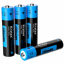 Load image into Gallery viewer, Kratax 1.5V AAA Rechargeable Lithium Batteries Triple A Batteries 1100mWh 1600x