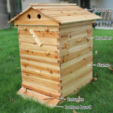 Load image into Gallery viewer, Wooden Beekeeping Beehive House +7PCS Upgraded Auto Honey Bee comb Hive Frame