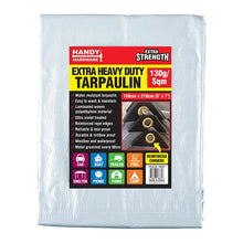 Load image into Gallery viewer, Tarpaulin Heavy Duty Waterproof Truck Camping Trailers Poly Tarps Cover Sheet UV 150cm x 210cm
