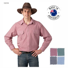 Load image into Gallery viewer, Made in Australia Mens Countryman Shirt Long Short Sleeve Check Premium Clothing 10318