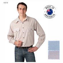 Load image into Gallery viewer, Made in Australia Long Short Sleeve Mens Check Shirt Countryman Clothing 10518