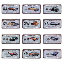 Load image into Gallery viewer, Car Tin Signs Ford Holden Aussie Muscle License Plate Gift Bar Man Cave Shed