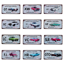 Load image into Gallery viewer, Car Tin Signs Ford Holden Aussie Muscle License Plate Gift Bar Man Cave Shed