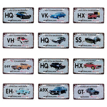 Load image into Gallery viewer, Car Tin Signs Ford Holden Aussie Muscle License Plate Gift Bar Man Cave Shed