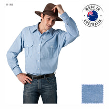 Load image into Gallery viewer, Made in Australia Mens Long Short Sleeve Cotton Twist Countryman Men Shirt 11118
