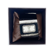 Load image into Gallery viewer, Black Adjustable Designer Bracelet Lady Watch w/Gift Box