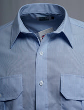 Load image into Gallery viewer, Made in Australia Mens Countryman Long Short Sleeve Shirt Pin Stripe Men Clothing 110318