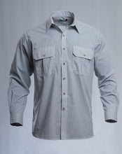Load image into Gallery viewer, Made in Australia Mens Long Short Sleeve Pin Stripe Countryman Men Shirt 10218