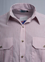Load image into Gallery viewer, Made in Australia Mens Long Short Sleeve Pin Stripe Countryman Men Shirt 10218