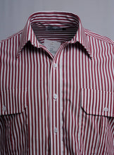Load image into Gallery viewer, Made in Australia Mens Long Short Sleeve Stripe Countryman Shirt Men Clothing 10118