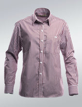 Load image into Gallery viewer, Made in Australia Women Long Short Sleeve Stripe Ladies Classic Shirt 610116