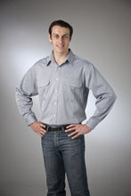 Load image into Gallery viewer, Made in Australia Mens Countryman Long Short Sleeve Shirt Pin Stripe Men Clothing 110318