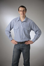 Load image into Gallery viewer, Made in Australia Mens Long Short Sleeve Stripe Countryman Shirt Men Clothing 10118