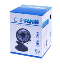 Load image into Gallery viewer, 360° Portable Travel Fan Rechargeable USB Clip On Mini Hand Held Desk Fans