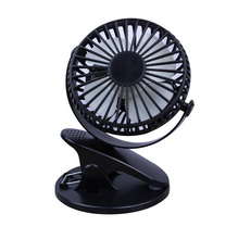 Load image into Gallery viewer, 360° Portable Travel Fan Rechargeable USB Clip On Mini Hand Held Desk Fans