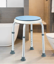 Load image into Gallery viewer, Swivel Shower Chair Seat Adjustable Bath Stool Aluminum Bench