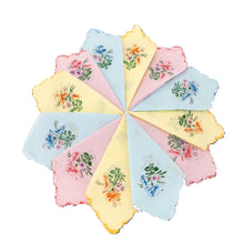 Load image into Gallery viewer, 12PCS Ladies Floral Hankies Handkerchief Set