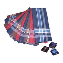 Load image into Gallery viewer, 12 PCS Men's Plain Cotton Square Formal Handkerchiefs Set