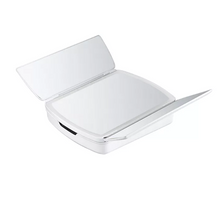 Load image into Gallery viewer, Foldable LED Makeup Mirror with Dimmable Lights and Makeup Storage Tray Tri-Fold Travel Mirror