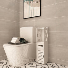 Load image into Gallery viewer, Bathroom Storage Rack Corner Floor Cabinet Organizer with Doors and Shelves