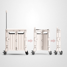 Load image into Gallery viewer, Folding Shopping Cart 65L Large Grocery Foldable Basket Trolley Storage Crate with Cover