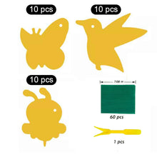 Load image into Gallery viewer, 30pcs Dual Sided Strong Sticky Glue Trap Insect Killer Plant Fruit Fly Bugs Catcher