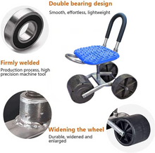 Load image into Gallery viewer, Height Adjustable 360° Rotate Gardening Seat Rolling Wheels Stool Kneeling Pad
