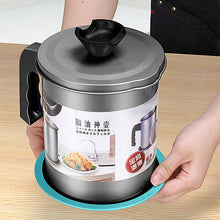 Load image into Gallery viewer, 1.4L Stainless Steel Oil Filter Separator Pot Large Capacity Storage Tank Kitchen Tools