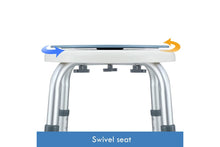 Load image into Gallery viewer, Swivel Shower Chair Seat Adjustable Bath Stool Aluminum Bench