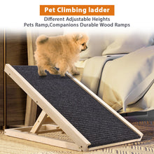 Load image into Gallery viewer, Foldable Dog Pet Ramp Adjustable Height Dogs Stairs for Bed Sofa Car 70cm/100cm