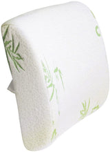 Load image into Gallery viewer, Bamboo Memory Foam Back Support Cushion Pillow Car Seat Chair  w/ Stretch Strap