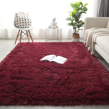 Load image into Gallery viewer, Soft Floor Rugs Mat Shaggy Fluffy Large Area Carpet Living Room Bedroom - Burgundy
