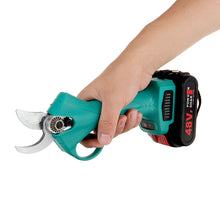 Load image into Gallery viewer, 48V Cordless Rechargeable Electric Pruning Shears Branch Cutter with 2 Battery