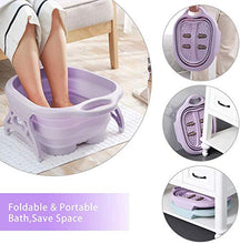 Load image into Gallery viewer, Foldable Soothing Foot Spa w/ 4pcs Massager Rollers