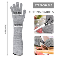 Load image into Gallery viewer, 1 Pair Cut Proof Anti-Cutting Resistant Gloves Long Sleeve Elbow Arm Safety Guard Protection