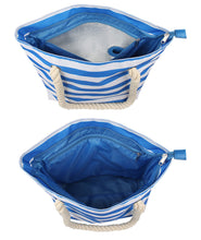 Load image into Gallery viewer, Large Capacity Striped Messenger Insulated Red Wine Bag Tote for Beach Party Outdoor