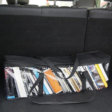 Load image into Gallery viewer, Large Clear CD Book Storage Holder Easy Zip Closure Carry Bag Organizer