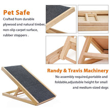 Load image into Gallery viewer, Foldable Dog Pet Ramp Adjustable Height Dogs Stairs for Bed Sofa Car 70cm/100cm