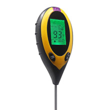 Load image into Gallery viewer, 4 in1 LCD Digital Soil PH Meter Tester Digital Temperature Sunlight Fertility Hygrometer
