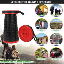 Load image into Gallery viewer, Portable Telescopic Collapsible Folding Stool Seat Hiking Camping Fishing Chair