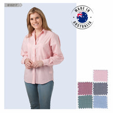 Load image into Gallery viewer, Made in Australia Women Long Short Sleeve Check Shirt Ladies Classic Blouse 610217