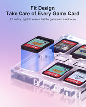Load image into Gallery viewer, Transparent Acrylic Game Card Case for Nintendo Switch Shockproof Cartridge Holder Display Cabinet (6+2 Slots)