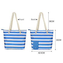 Load image into Gallery viewer, Large Capacity Striped Messenger Insulated Red Wine Bag Tote for Beach Party Outdoor