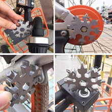 Load image into Gallery viewer, 18 in 1 Stainless Multi-Tool Snowflake Wrench Screwdriver Bottle Opener Keychain