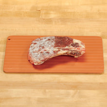 Load image into Gallery viewer, Quick Defrost Tray Rapid Thaw Plate Board for Defrosting Meat Frozen Food Metal