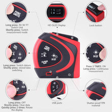 Load image into Gallery viewer, Handheld USB Rechargeable Laser Measure Tool with LED Display