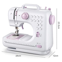 Load image into Gallery viewer, Deluxe 12 Stitches Double Thread Portable Electric Sewing Machine w/ 42pcs Sewing Accessories